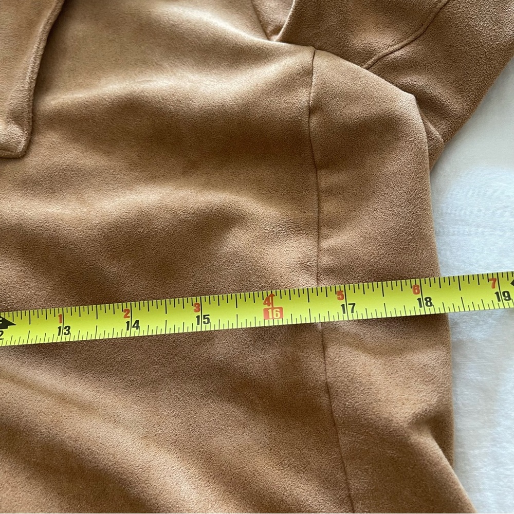 Petite Faux-Suede Moto‎ Camel Jacket - Picture 12 of 16